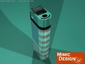 lighter with american flag design 3D Model
