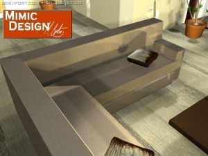 living room design in the city 3D Model