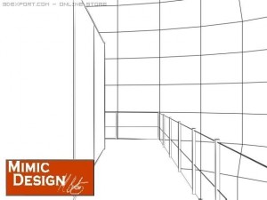 living room design in the city 3D Model