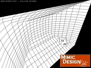 living room design in the city 3D Model
