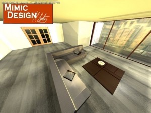 living room design in the city 3D Model
