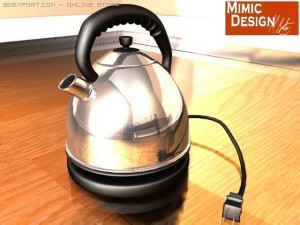 kettle in chrome 3D Model