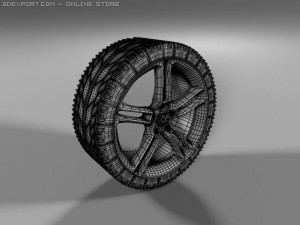 pirelli p60 tire and alloy wheel 3D Model