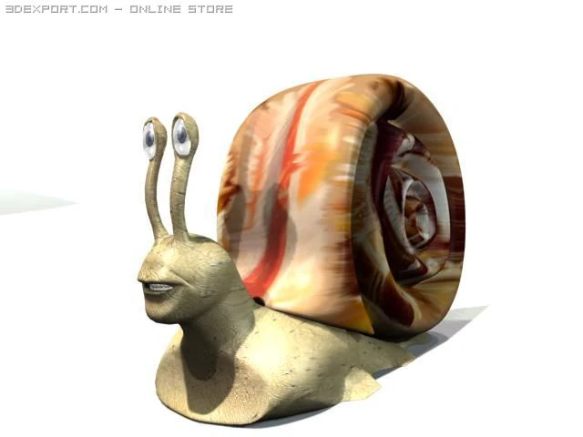 crazy snail thing 3D Model .c4d .max .obj .3ds .fbx .stl .blend 