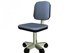 office chair low polygon Modèle 3D