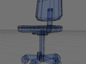 office chair low polygon 3D Model