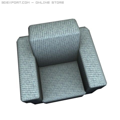sofa  single person 3D Model .c4d .max .obj .3ds .fbx .stl .blend 