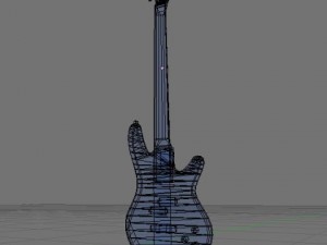 electric bass guitar 3D Model