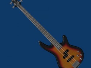 electric bass guitar 3D Model
