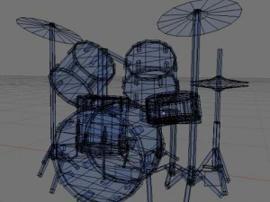 5 piece drum kit 3D Model