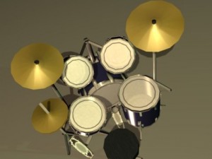 5 piece drum kit Modelo 3D
