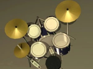 5 piece drum kit 3D Model