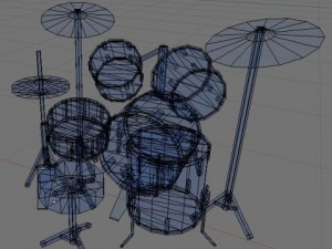 5 piece drum kit Modelo 3D
