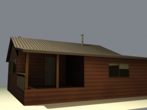 small country house in twilight new moon 3D Model