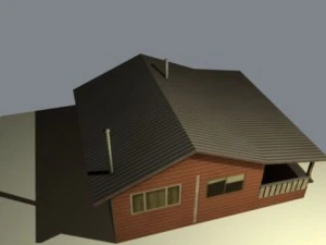 small country house in twilight new moon 3D Model