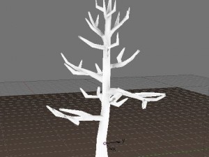 dead tree in the winter with no leaves 3D Модель