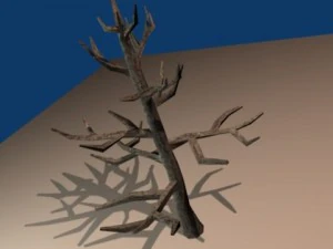 dead tree in the winter with no leaves 3D Model