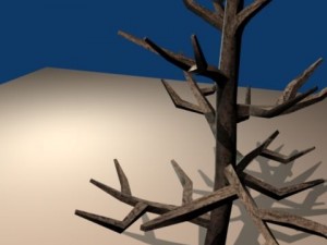 dead tree in the winter with no leaves 3D Модель