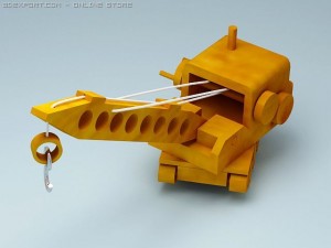 3d model of wood toy crane 3D मॉडल