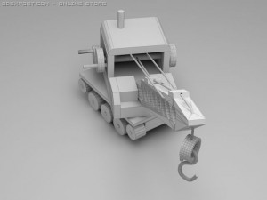 3d model of wood toy crane 3D मॉडल