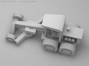 3d model of wood toy road grader 3D Model