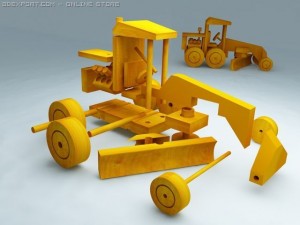 3d model of wooden toy vehicle collection 3D Model
