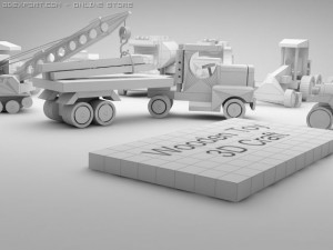 3d model of wooden toy vehicle collection 3D Model