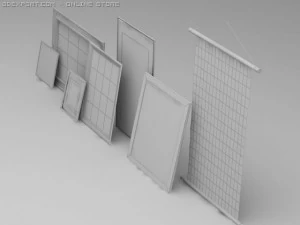 3d model of frame and artwork wall accessories 3D Model