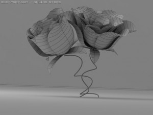 3d model of roses 3D Model