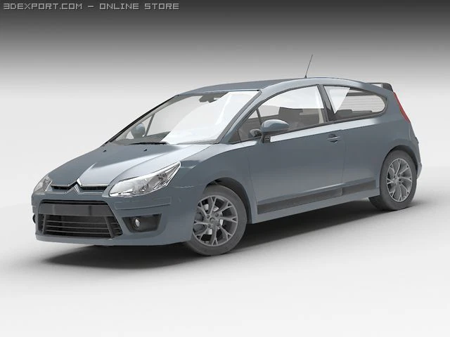 citroen c4 coupe 3D Model .c4d .max .obj .3ds .fbx .stl .blend 