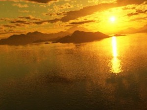 island cloudy sunset skybox high resolution CG テクスチャ