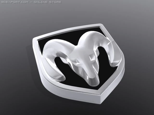 dodge logo 3D Model .c4d .max .obj .3ds .fbx .stl .blend