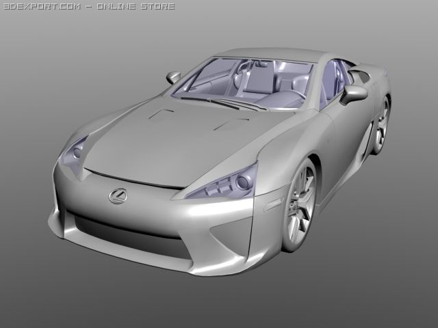 lexus lfa 3D 모델 .c4d .max .obj .3ds .fbx .stl .blend 