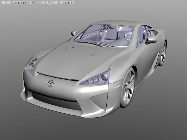 lexus lfa 3D Model .c4d .max .obj .3ds .fbx .stl .blend 