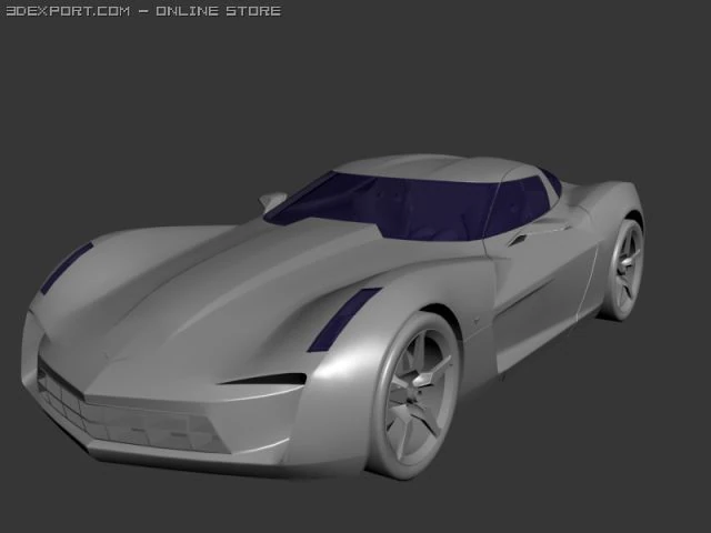 chevrolet stingray 3D Model .c4d .max .obj .3ds .fbx .stl .blend 