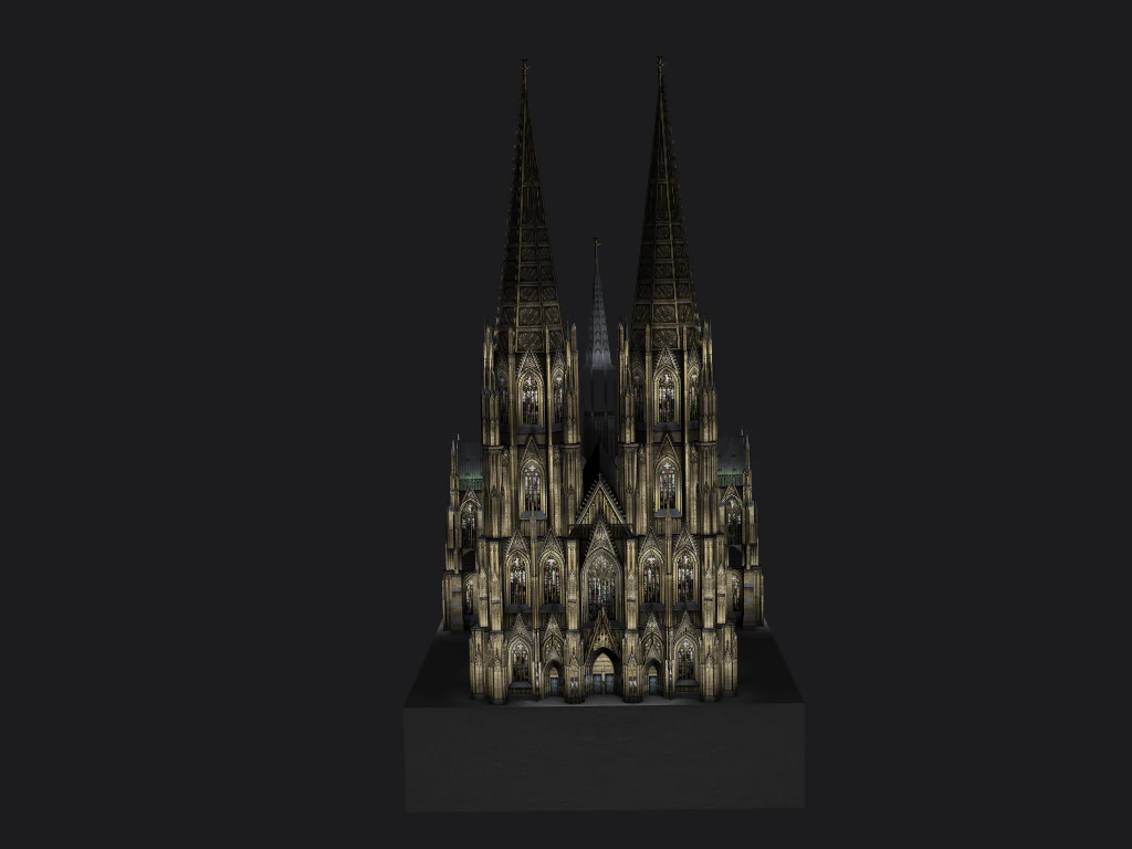 db cologne koelnerdom 3D Model .c4d .max .obj .3ds .fbx .stl .blend 