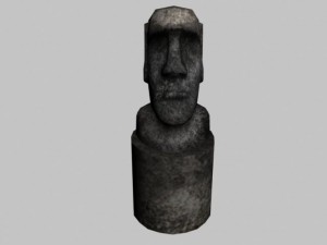 easter island statue 04 3D Модель