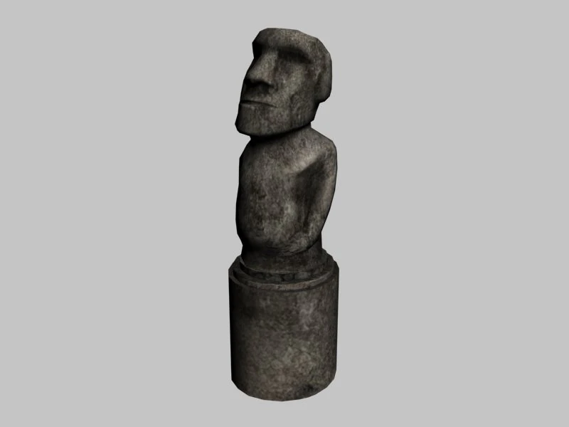 easter island statue 01 3D Model .c4d .max .obj .3ds .fbx .stl .blend 