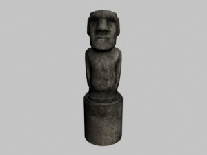easter island statue collection 3D Model