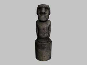 easter island statue collection 3D Model