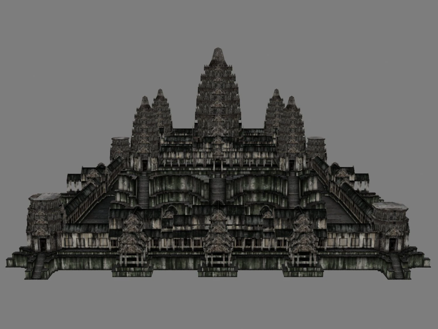 angkor wat main temple 3D Model .c4d .max .obj .3ds .fbx .stl .blend