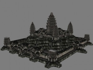 angkor wat  main temple 3D 模型