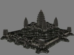 angkor wat  main temple 3D Model
