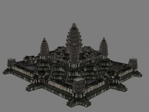 angkor wat  main temple 3D 模型