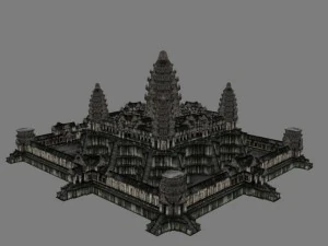 angkor wat  main temple 3D Model