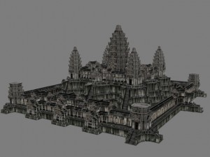 angkor wat  main temple 3D 模型