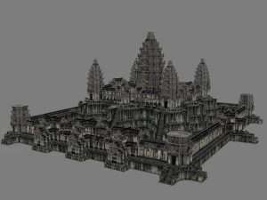 angkor wat  main temple 3D Model