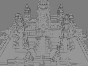 angkor wat  main temple 3D 模型