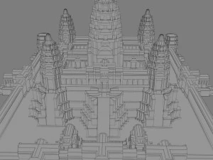 angkor wat  main temple 3D Model