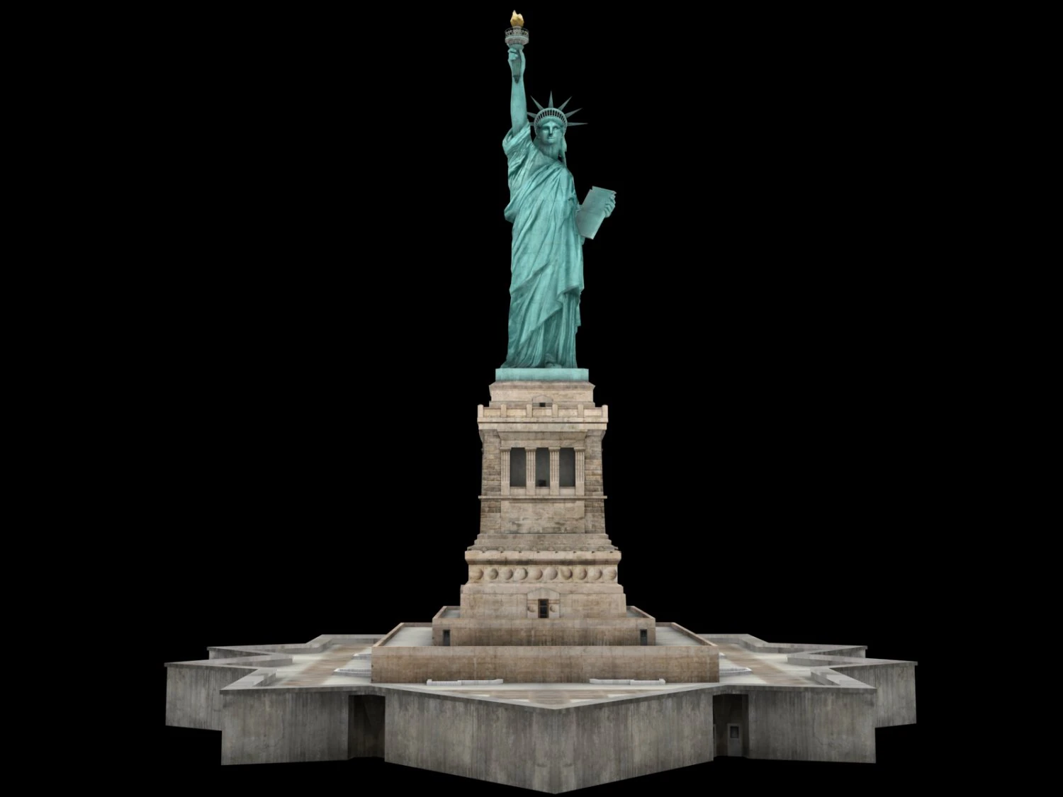 statue of liberty 3D Model .c4d .max .obj .3ds .fbx .stl .blend 